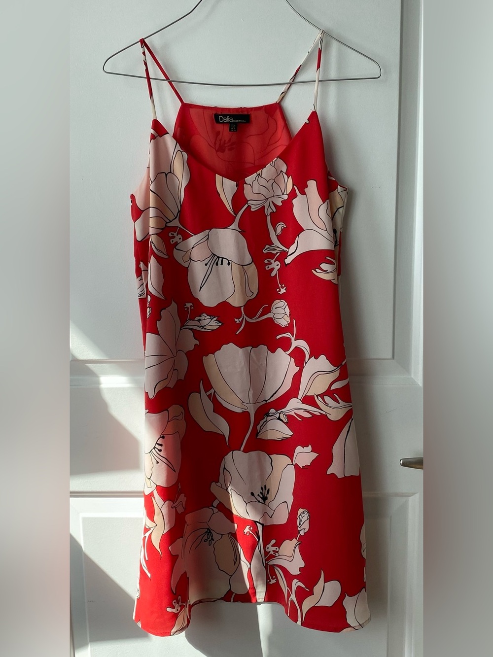 Dalia Red and Cream Floral Slip Dress